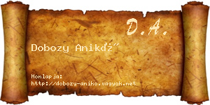 Dobozy Anikó névjegykártya